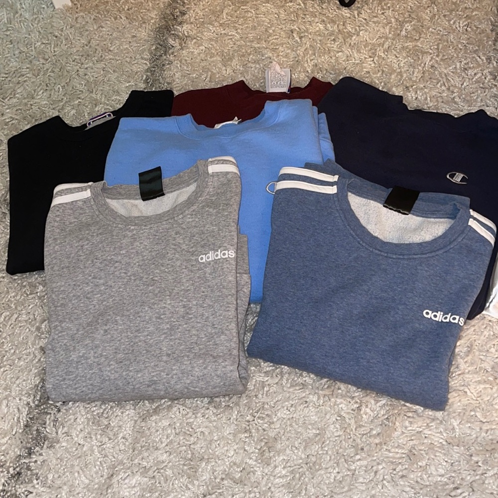 champion and adidas hoodies